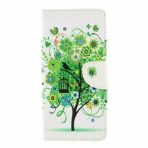 Чехол-книжка Deexe Color Wallet для Sony Xperia 1 - Green Flower Tree: фото 1 из 5