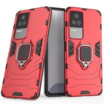 Защитный чехол Deexe Hybrid Case для Xiaomi Poco F4 / Redmi K40S - Red: фото 1 из 9