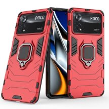 Захисний чохол Deexe Hybrid Case для Xiaomi Poco X4 Pro - Red: фото 1 з 8