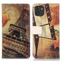 Чохол Deexe Life Style Wallet для Samsung Galaxy A03 (A035) - Eiffel Tower and Maple Leaves: фото 1 з 7