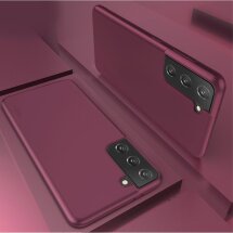 Силиконовый чехол X-LEVEL Matte для Samsung Galaxy S21 Plus (G996) - Wine Red: фото 1 из 6