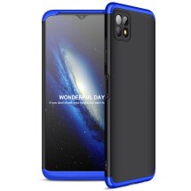 Захисний чохол GKK Double Dip Case для Samsung Galaxy A22 5G (A226) - Black / Blue: фото 1 з 8