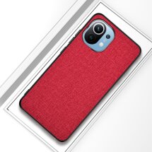 Защитный чехол UniCase Cloth Texture для Xiaomi Mi 11 - Red: фото 1 из 8