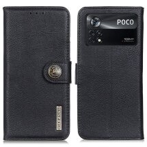 Чохол-книжка KHAZNEH Wallet Cover для Xiaomi Poco X4 Pro - Black: фото 1 з 11