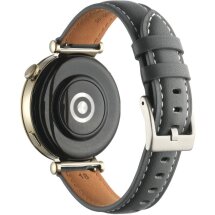 Шкіряний ремінець Deexe Genuine Leather для годинників з шириною кріплення 18 мм - Dark Grey: фото 1 з 4