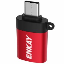OTG-адаптер ENKAY ENK-AT10 Type-C to USB 3.0 - Red: фото 1 из 12