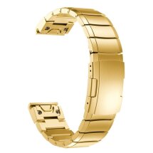 Ремінець Deexe Stainless Steel для годинників Garmin з шириною кріплення QuickFit 26mm - Gold: фото 1 з 5