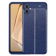 Защитный чехол Deexe Leather Cover для Samsung Galaxy A05 (A055) - Blue: фото 1 из 7