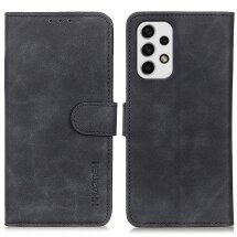 Чехол-книжка KHAZNEH Retro Wallet для Samsung Galaxy A23 (A235) - Black: фото 1 из 10