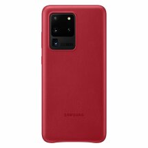 Чехол Leather Cover для Samsung Galaxy S20 Ultra (G988) EF-VG988LREGRU - Red: фото 1 из 3