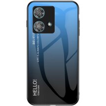 Захисний чохол Deexe Gradient Color для Motorola Edge 40 Neo - Black / Blue: фото 1 з 8