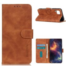 Чехол-книжка KHAZNEH Retro Wallet для Samsung Galaxy A12 (A125) / A12 Nacho (A127) / M12 (M127) - Brown: фото 1 из 10