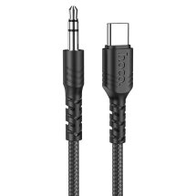 AUX-кабель Hoco UPA17 3.5mm to Type-C (1m) - Black: фото 1 з 6