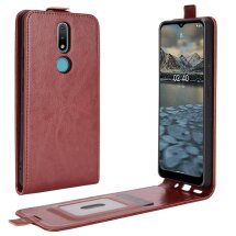 Чохол Deexe Flip Case для Nokia 2.4 - Brown: фото 1 з 9