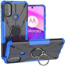Захисний чохол Deexe Armor Bear для Motorola Moto E40 - Blue: фото 1 з 10