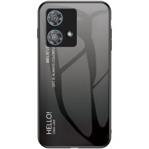 Захисний чохол Deexe Gradient Color для Motorola Edge 40 Neo - Black / Grey: фото 1 з 8