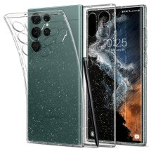 Защитный чехол Spigen (SGP) Liquid Crystal Glitter для Samsung Galaxy S22 Ultra (S908) - Crystal Quartz: фото 1 из 8