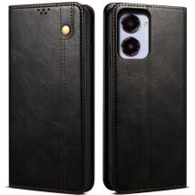 Защитный чехол UniCase Leather Wallet для Realme 10 - Black: фото 1 из 9