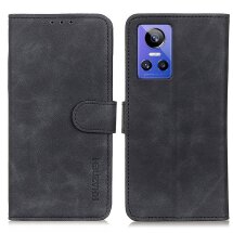 Чохол-книжка KHAZNEH Retro Wallet для Realme GT Neo 3 - Black: фото 1 з 9
