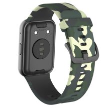 Ремінець Deexe Camouflage Style для Huawei Watch Fit - Green: фото 1 з 3