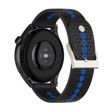 Ремешок Deexe Sport Style для часов с шириной крепления 22 мм - Black / Blue: фото 1 из 11