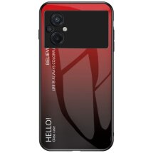 Защитный чехол Deexe Gradient Color для Xiaomi Poco M5 - Black / Red: фото 1 из 5