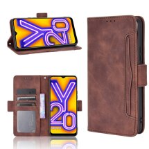 Чехол-книжка Deexe Wallet Stand для VIVO Y20 (V2027) / Y12s - Brown: фото 1 из 12