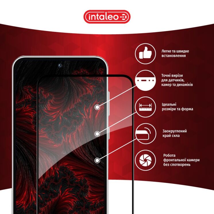 Захисне скло Intaleo Full Glue для Samsung Galaxy A35 (A356) - Black: фото 4 з 9