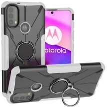 Захисний чохол Deexe Armor Bear для Motorola Moto E40 - White: фото 1 з 10