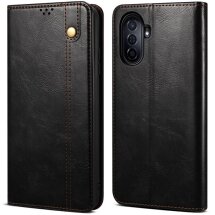 Захисний чохол UniCase Leather Wallet для Huawei Nova Y70 - Black: фото 1 з 8