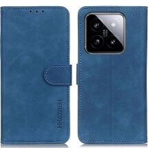Чехол-книжка KHAZNEH Retro Wallet для Xiaomi 14 - Blue: фото 1 из 9