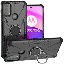 Захисний чохол Deexe Armor Bear для Motorola Moto E40 - Black: фото 1 з 10