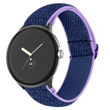 Ремешок Deexe Knitted Strap для Google Pixel Watch / Watch 2 - Purple / Blue: фото 1 из 6
