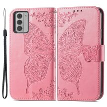 Чехол UniCase Butterfly Pattern для Nokia G42 - Pink: фото 1 из 6