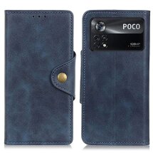 Чехол UniCase Vintage Wallet для Xiaomi Poco X4 Pro - Blue: фото 1 из 11