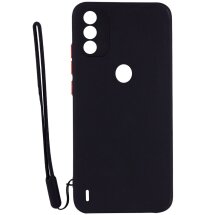 Силіконовий (TPU) чохол Deexe Color Case для Tecno Spark 6 Go (KE5) - Black: фото 1 з 4