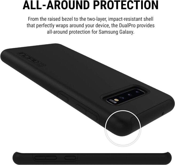 Захисний чохол Incipio Dualpro для Samsung Galaxy S10 (G973) - Black: фото 9 з 12