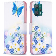 Чехол-книжка Deexe Color Wallet для Realme 9 Pro - Butterfly and Flowers: фото 1 из 7