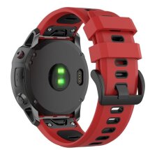 Ремінець Deexe Modern Strap для годинників Garmin з шириною кріплення QuickFit 26mm - Red / Black: фото 1 з 15