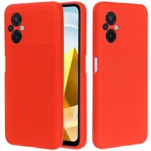 Защитный чехол Deexe Silicone Case для Xiaomi Poco M5 - Red: фото 1 из 7