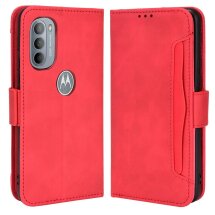 Чохол Deexe Wallet Stand для Motorola Moto G31 / G41 - Red: фото 1 з 7