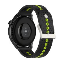 Ремінець Deexe Sport Style для годинників з шириною кріплення 22 мм - Black / Lime: фото 1 з 11