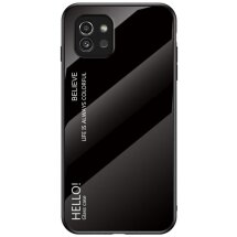 Защитный чехол Deexe Gradient Color для Samsung Galaxy A03 (A035) - Black: фото 1 из 9