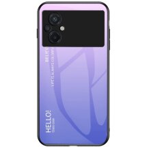 Защитный чехол Deexe Gradient Color для Xiaomi Poco M5 - Pink / Purple: фото 1 из 5