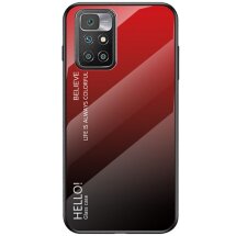 Защитный чехол Deexe Gradient Color для Xiaomi Redmi 10 / 10 (2022) / 10 Prime - Black / Red: фото 1 из 12