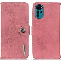 Чехол-книжка KHAZNEH Wallet Cover для Motorola Moto G22 - Pink: фото 1 из 11
