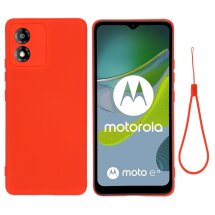 Защитный чехол Deexe Silicone Case для Motorola Moto E13 - Red: фото 1 из 7