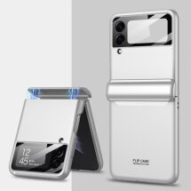 Защитный чехол GKK Magnetic Cover для Samsung Galaxy Flip 3 - Silver: фото 1 из 7