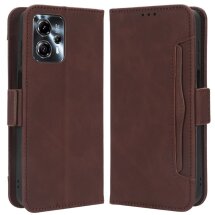 Чохол Deexe Wallet Stand для Motorola Moto G13 / G23 - Brown: фото 1 з 7