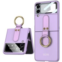 Защитный чехол GKK Ring Holder для Samsung Galaxy Flip 3 - Purple: фото 1 из 7